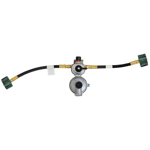 AP Products Propane Automatic Changeover Regulator Kit MEGR-253 — 15" Pigtail Hoses, Two-Stage UL Compliant