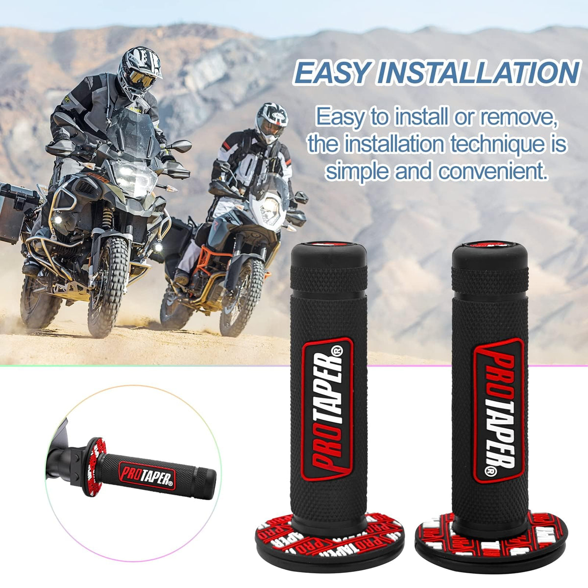 0769FUWU Linekong installed on a CRF handlebar illustrating correct fit and improved control
