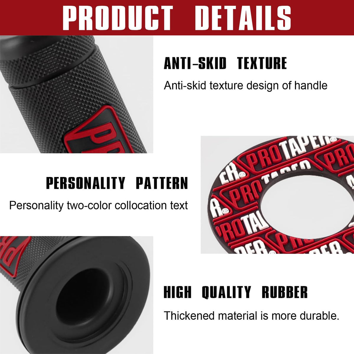 0769FUWU Linekong throttle grip close-up texture for better hand traction and control