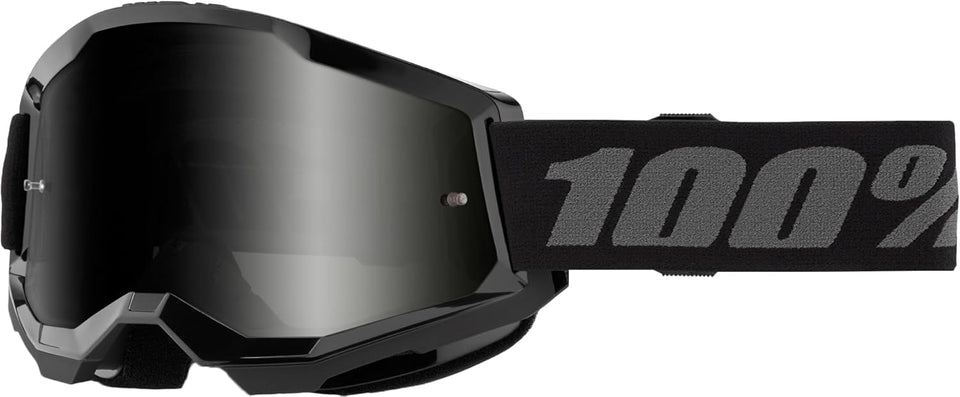 100% Strata 2 front view showing black frame and smoke lens for glare reduction