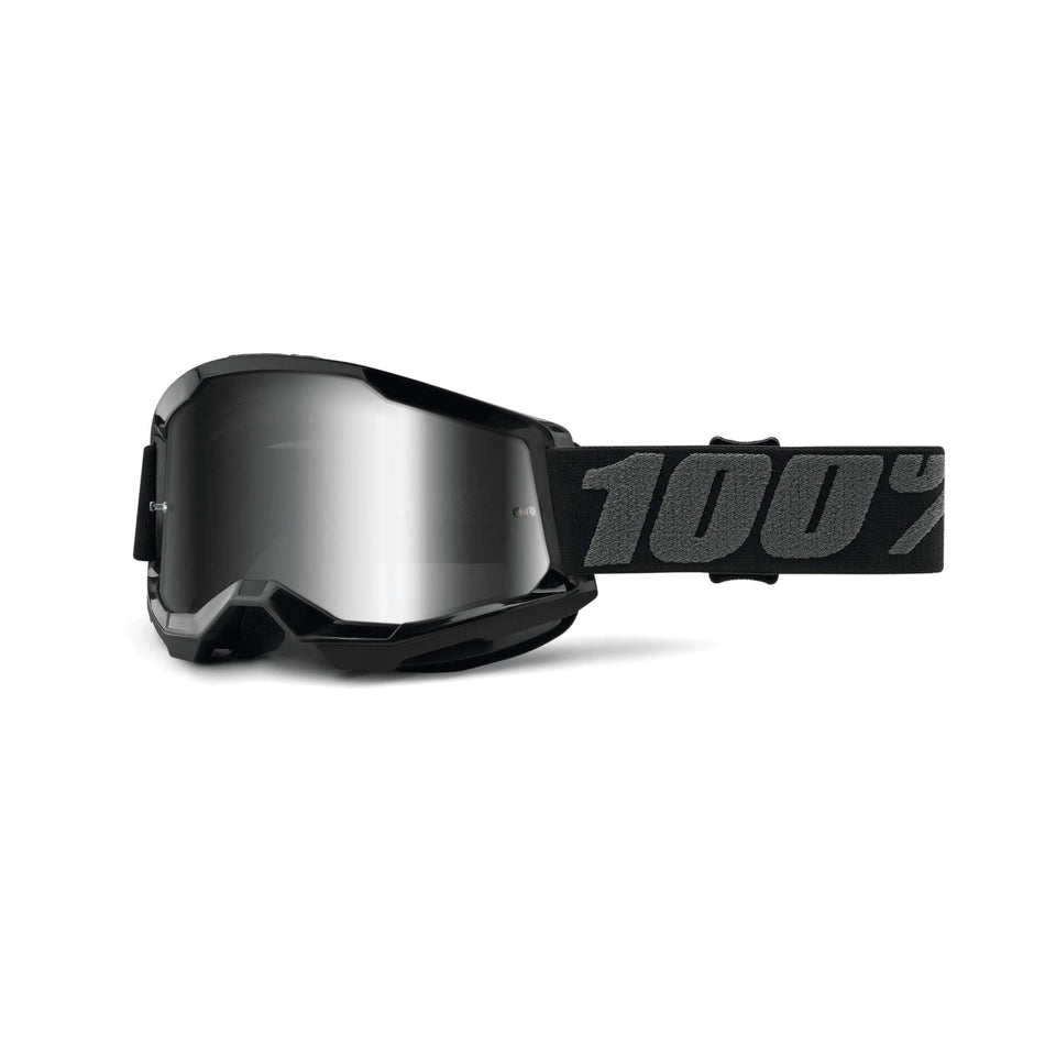 100% Strata front view showing frame and mirror silver lens for clear wide vision