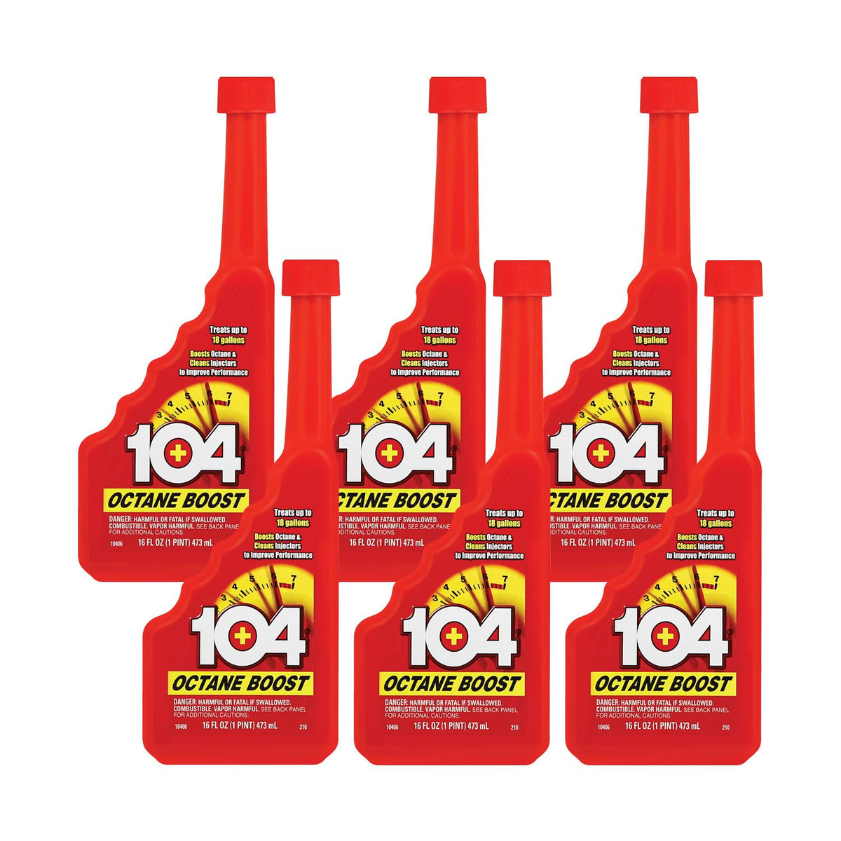 104+ Performance bottle front view showing label and easy-pour cap benefit