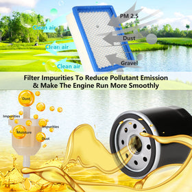 10L0L air filter detail highlighting pleats and sealing edge to protect engine from dust