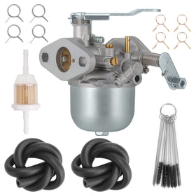 10L0L carburetor beside ruler showing scale and compact replacement size