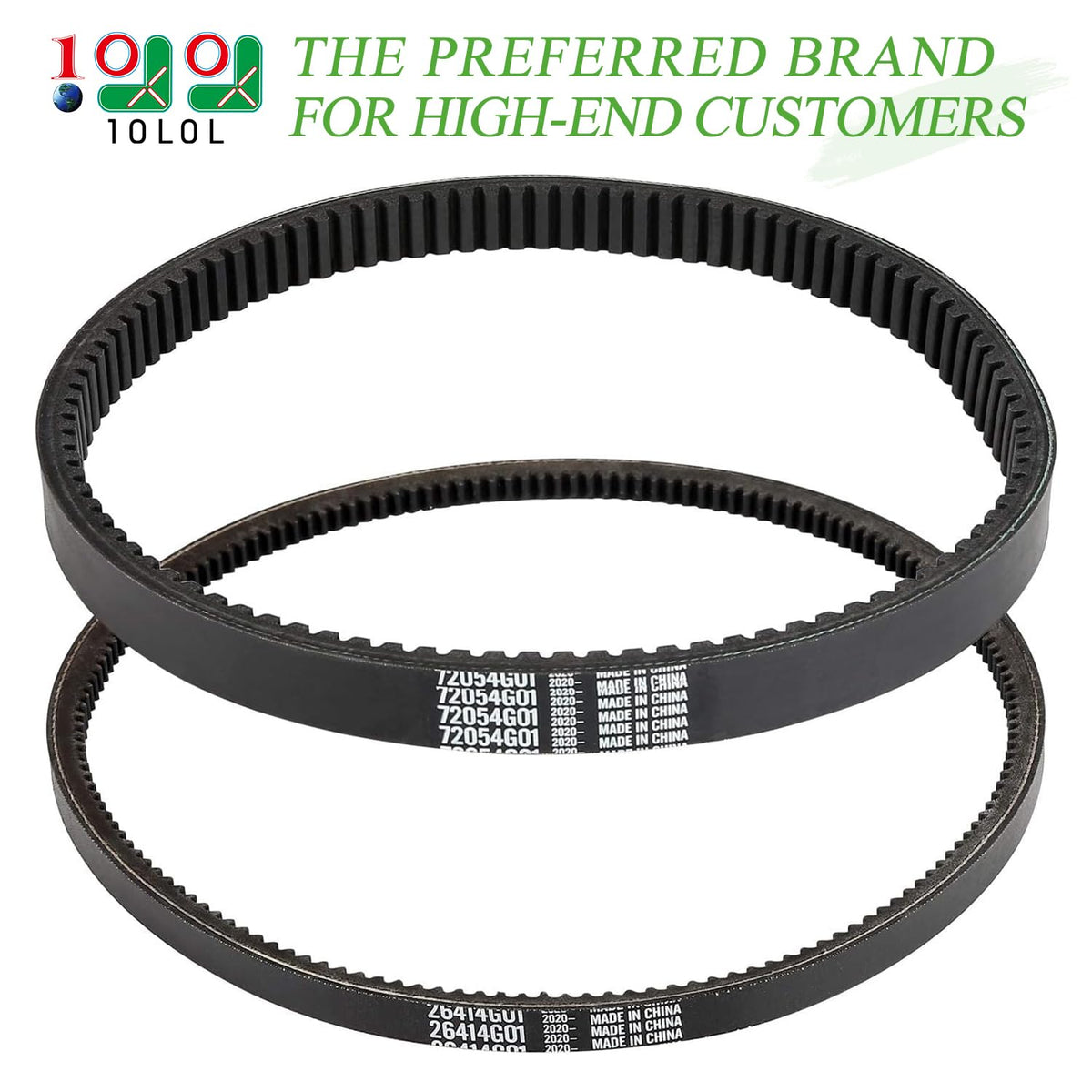10L0L new belt next to worn original showing improved condition and replacement benefit