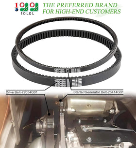 10L0L drive belt close-up showing textured ribs for better grip and longevity