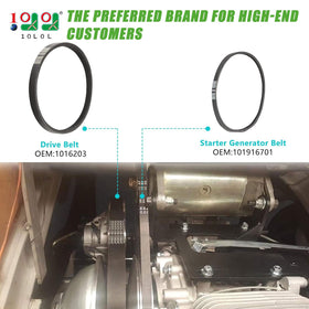 10L0L oil and two fuel filters arranged to show size differences and protect fuel system