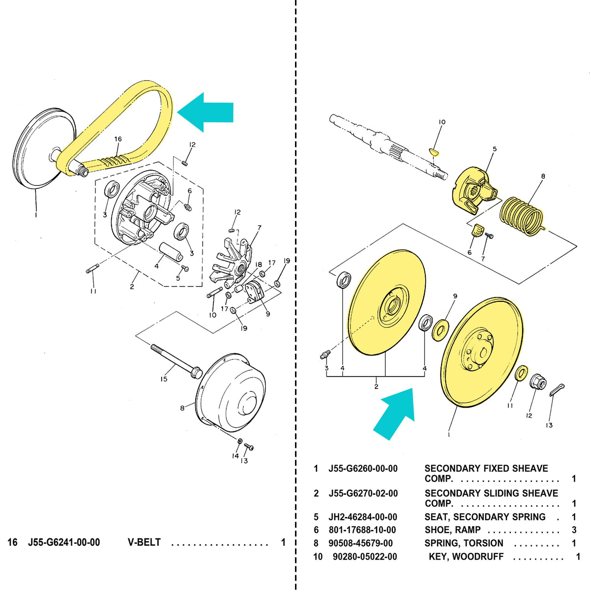 10L0L ramp shoes and hardware layout ensures complete installation