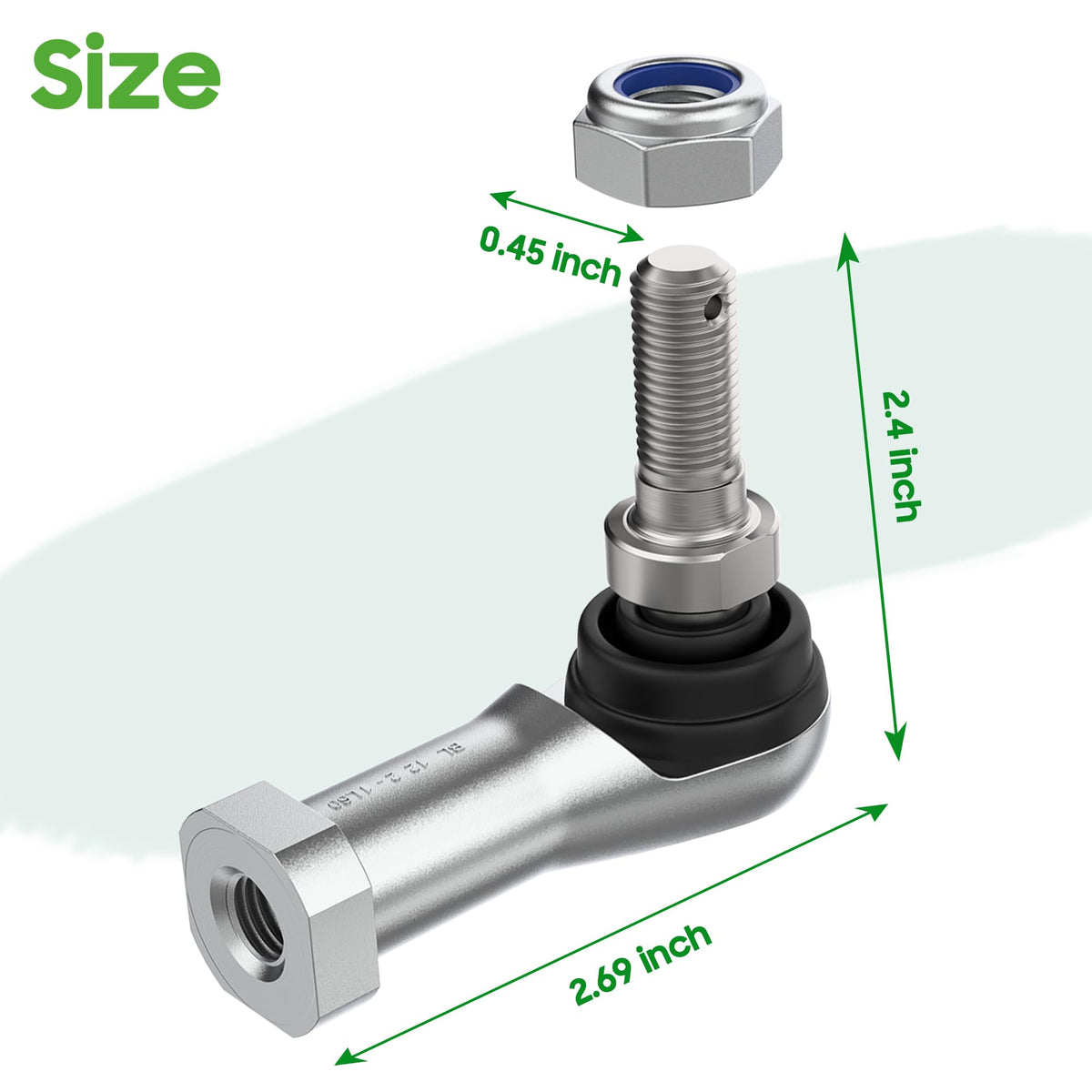 10L0L side profile shows robust joint design providing reliable steering control