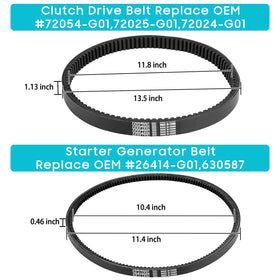 10L0L starter/generator belt close detail showing cord reinforcement for reliable starts