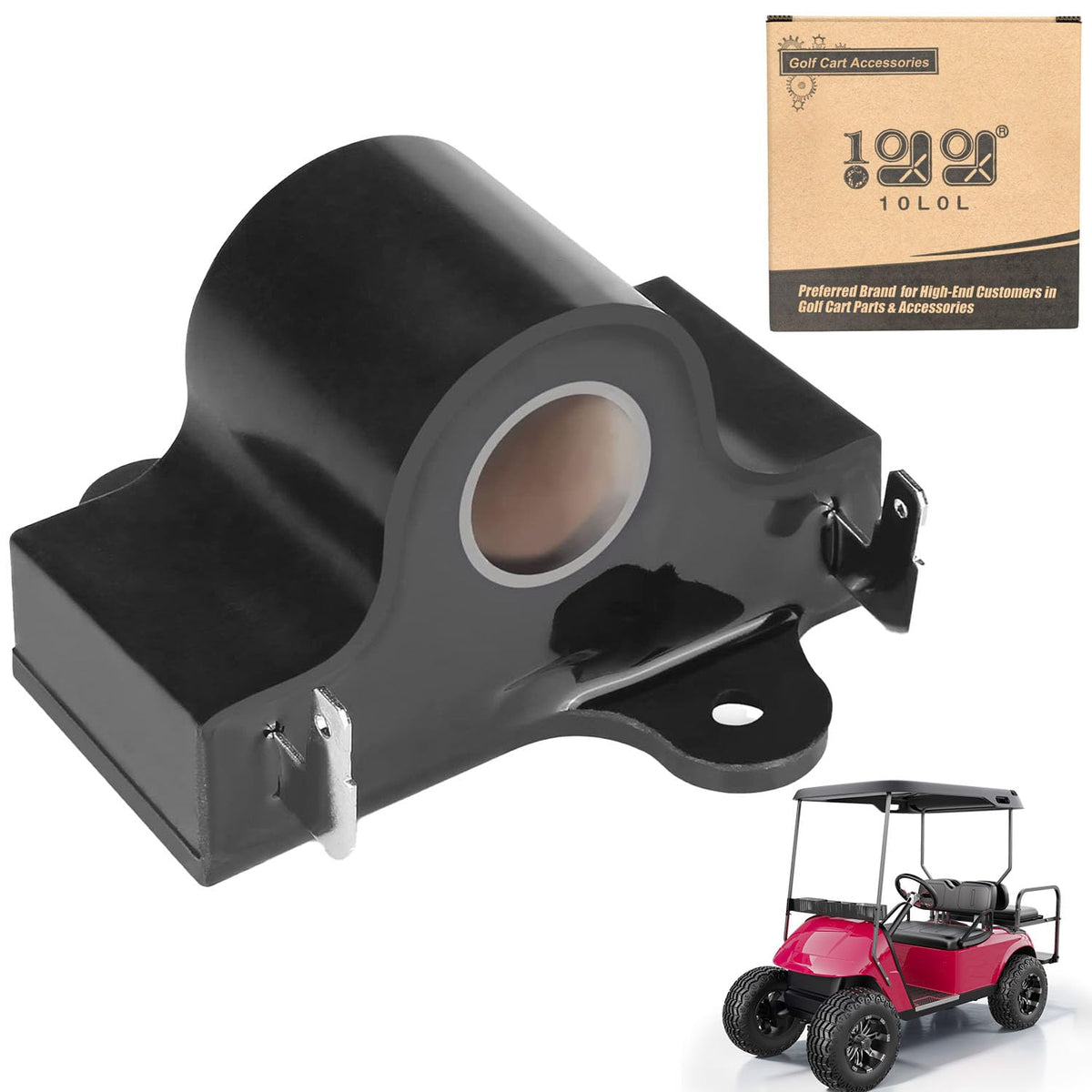 10L0L inductive throttle sensor front view showing OEM fit for E-Z-GO carts and reliability