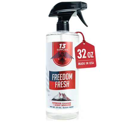 13 Supplies front spray bottle showing product branding and 32 oz size benefit