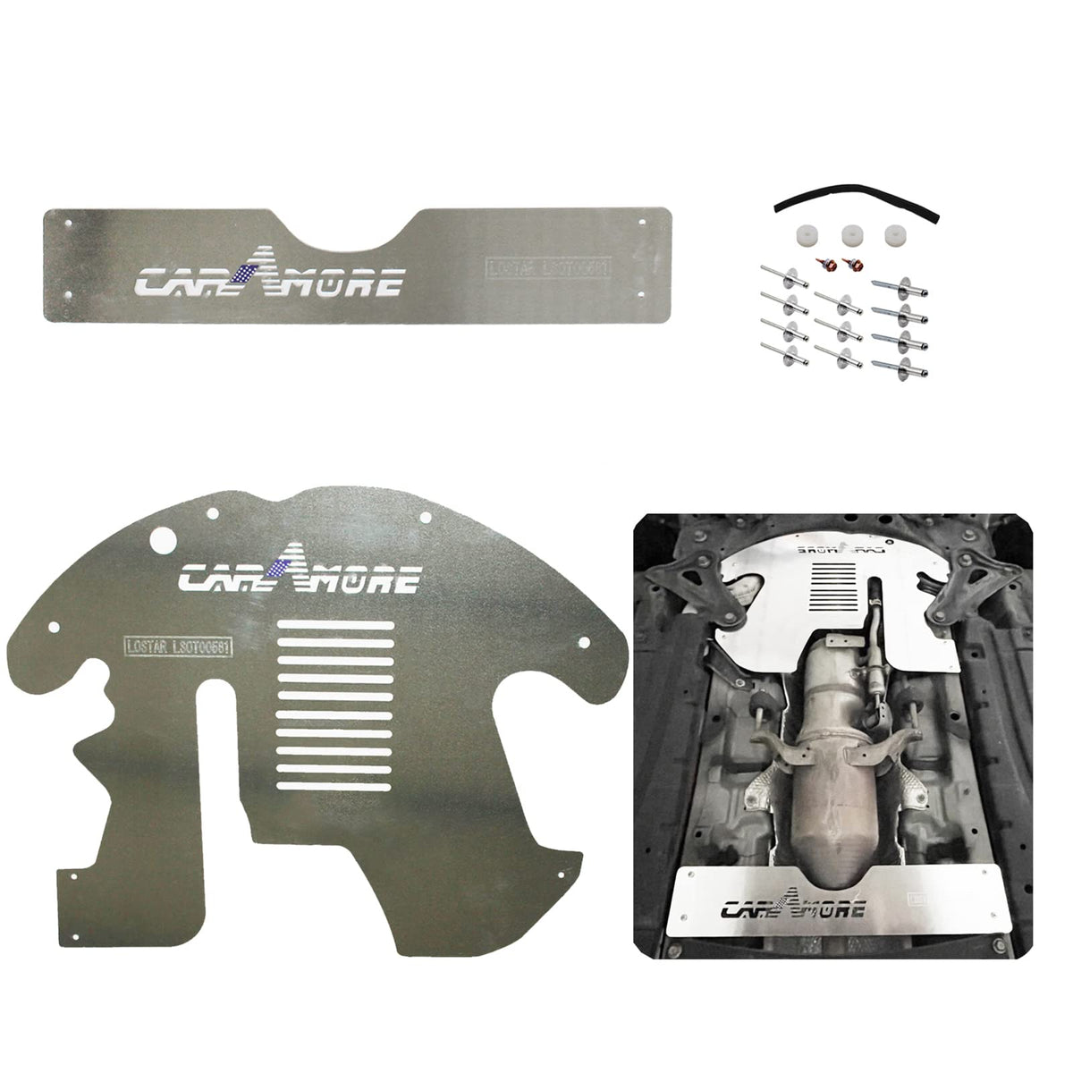 1409KMT installed underbody on Prius demonstrating secure fit and protection