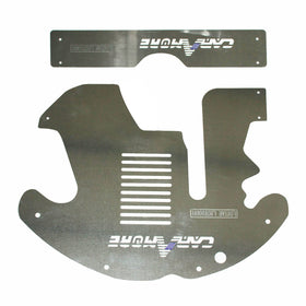 1409KMT rear undercarriage view on Prius showing full converter coverage