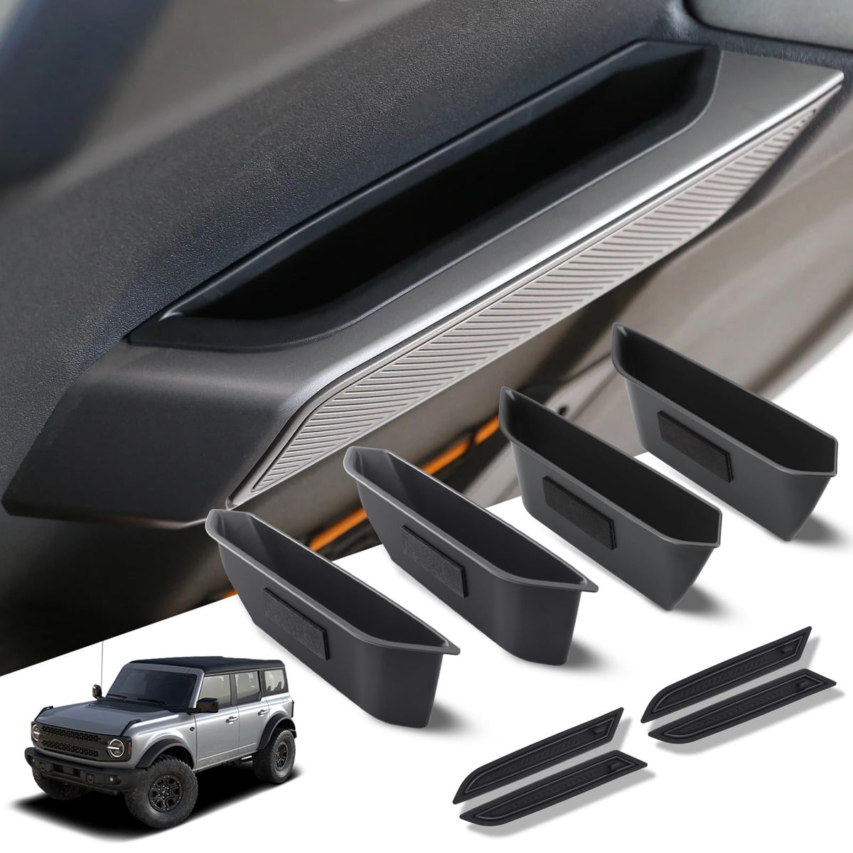 1797 front door handle insert showing flush fit and clean look for added storage