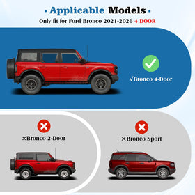 1797 slim-profile side view demonstrating low-profile integration with Bronco trim