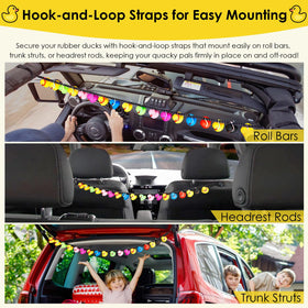 1797 hook-and-loop straps and included parts showing easy setup