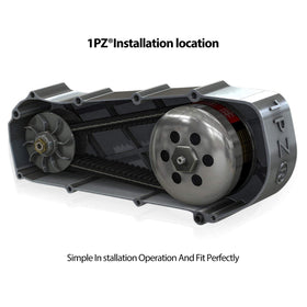 1PZ belt label displaying OEM numbers for easy model confirmation