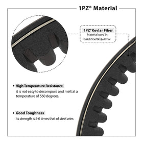 1PZ side view showing belt thickness for accurate fit verification