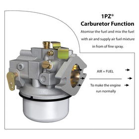 1PZ carburetor installed on Kohler engine demonstrating direct-fit replacement benefit