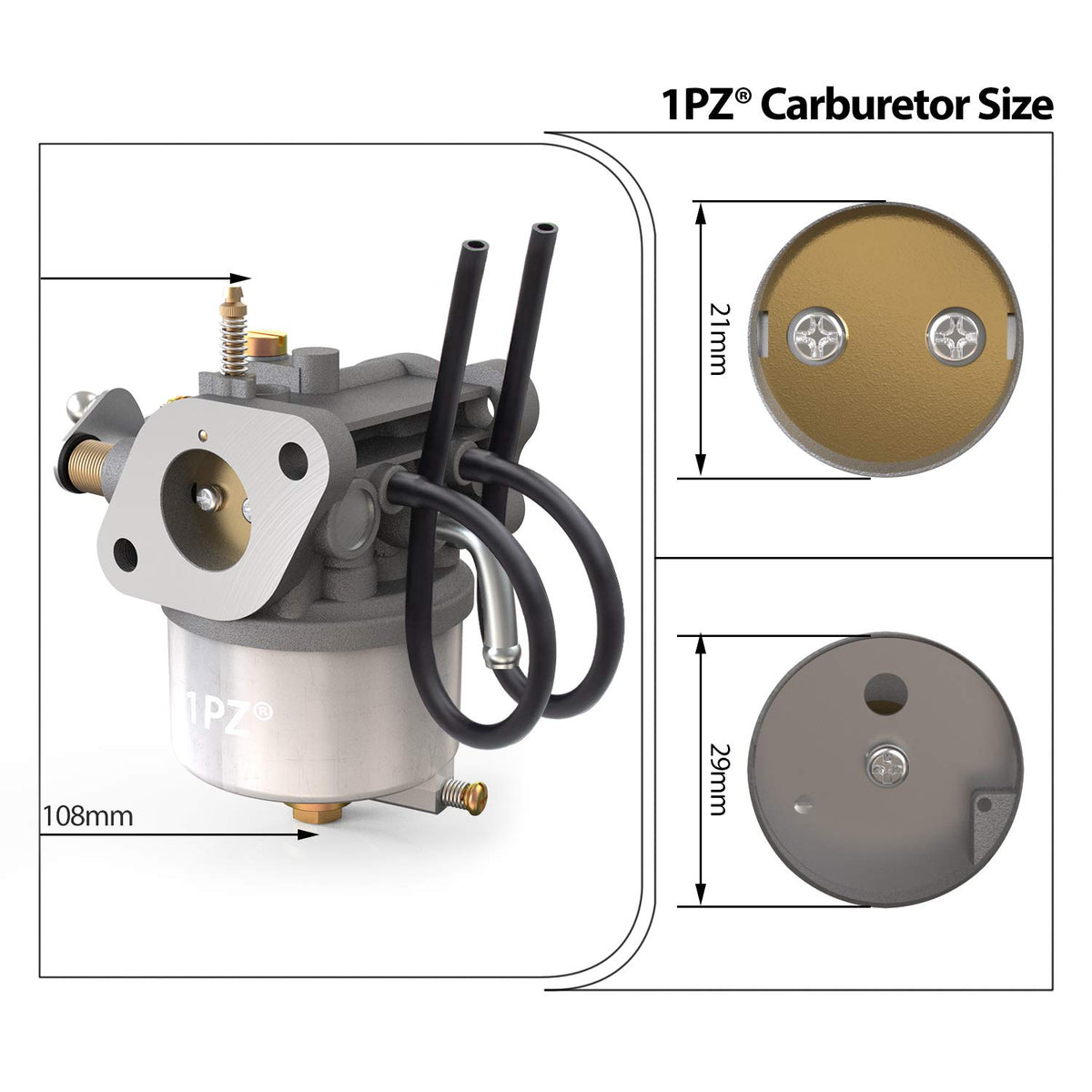 1PZ carburetor installed on EZGO engine demonstrating compatibility