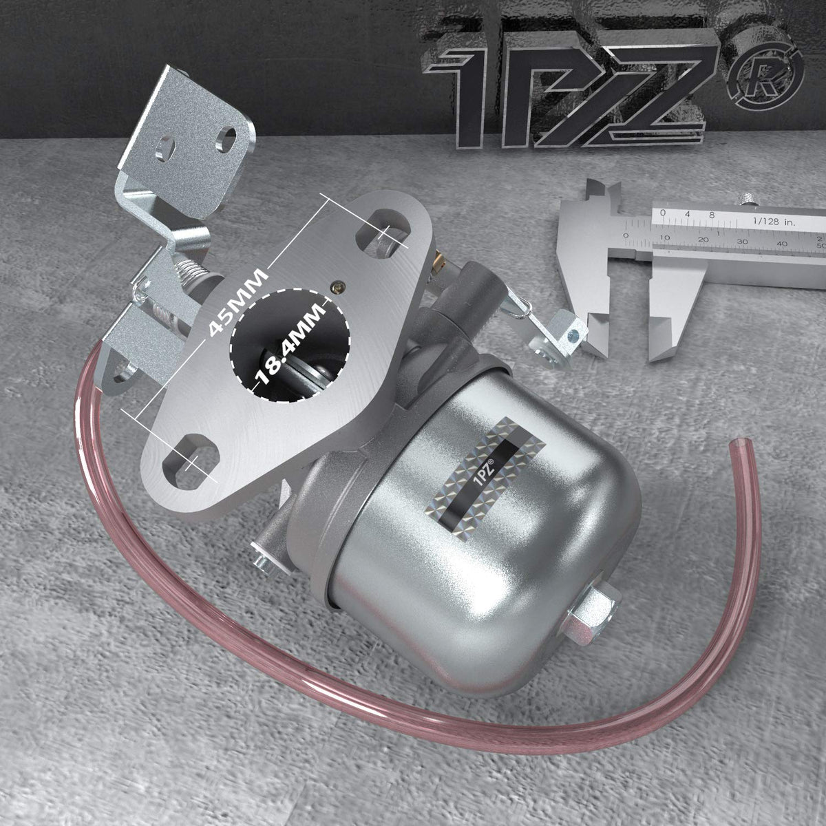 1PZ carburetor throttle linkage closeup showing precise control and smoother response