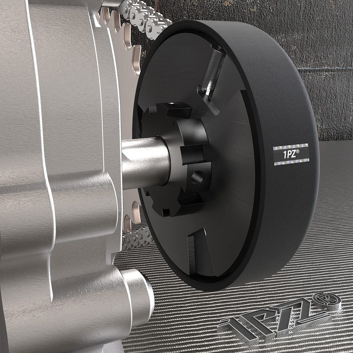 1PZ clutch installed on a go-kart engine illustrating easy swap and functional drivetrain benefit