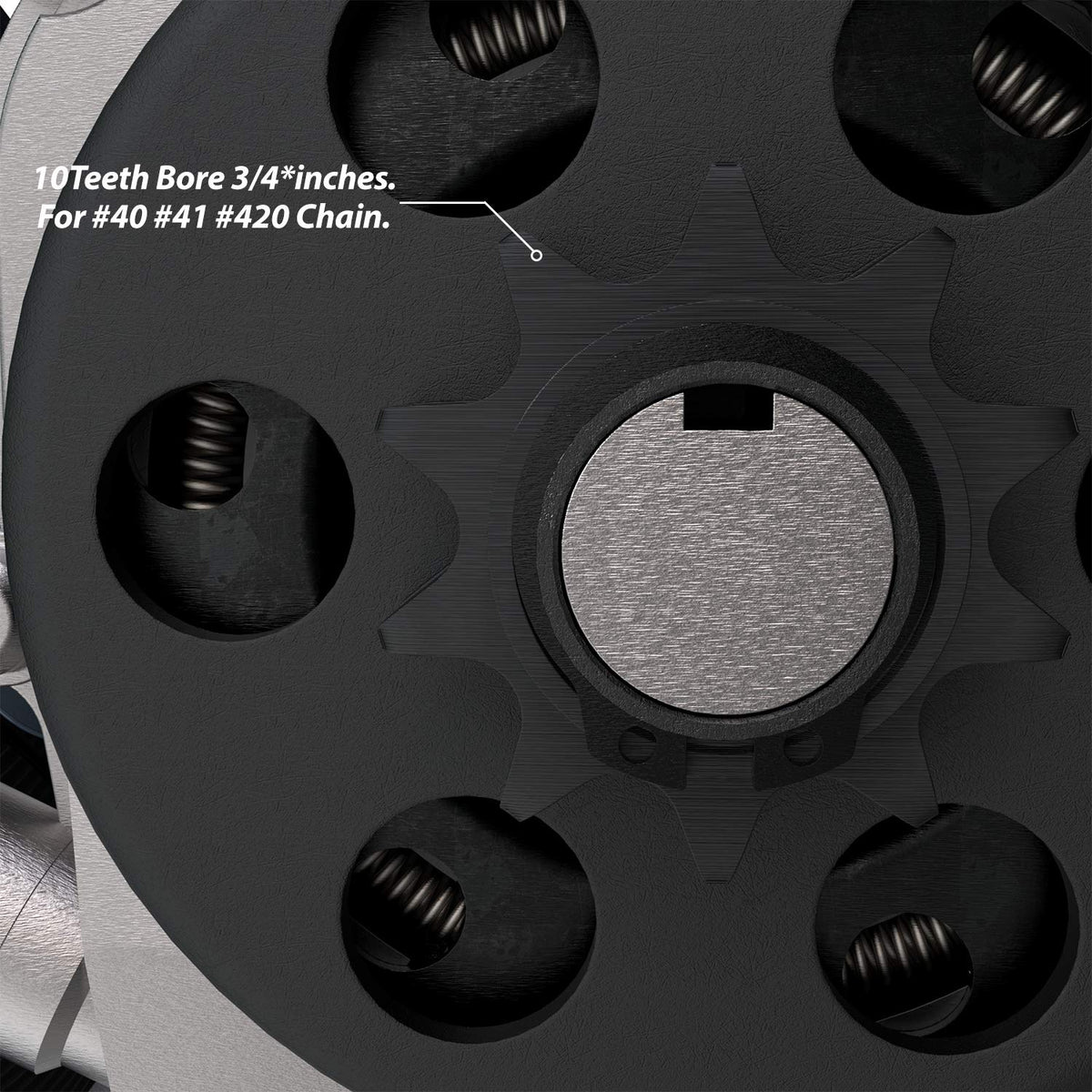 1PZ clutch with included #40/41/420 chain for immediate installation