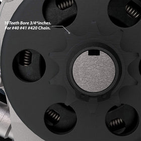 1PZ clutch with included #40/41/420 chain for immediate installation