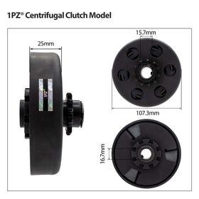 1PZ close-up of 11-tooth sprocket teeth for reliable #35 chain engagement