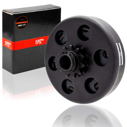 1PZ front view of clutch showing 11T sprocket and clear replacement fit