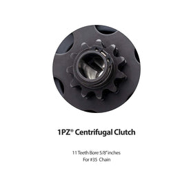 1PZ side profile of centrifugal clutch showing overall depth and build quality
