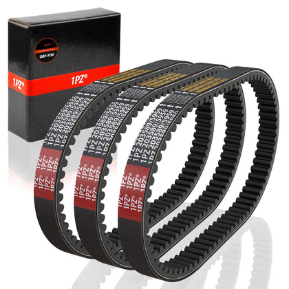 1PZ front packaging showing three replacement belts for confident repairs