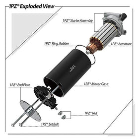 1PZ Kohler starter mounting detail showing bolt pattern for quick replacement