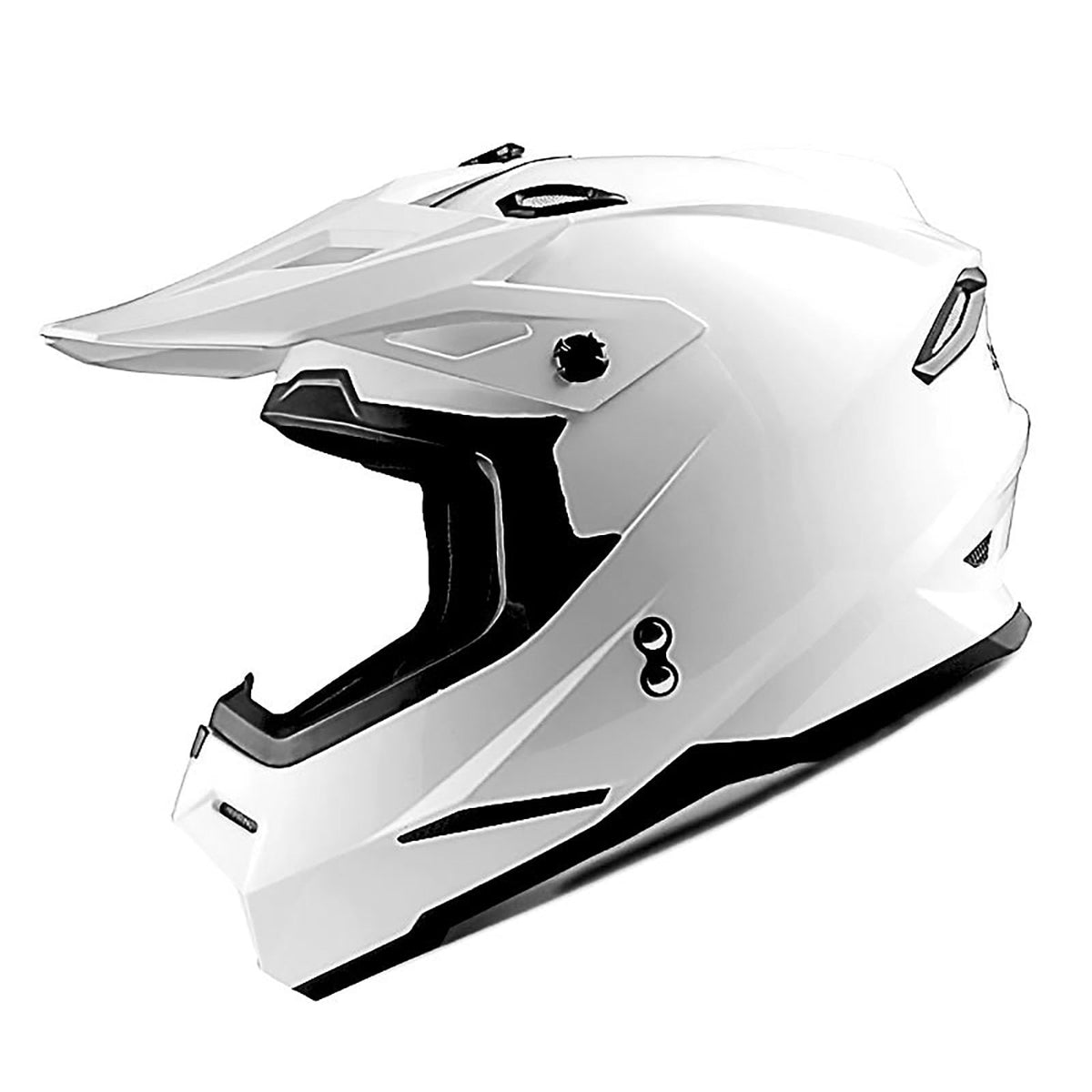1Storm HF801 front profile showcasing glossy white finish and aerodynamic shape for safety