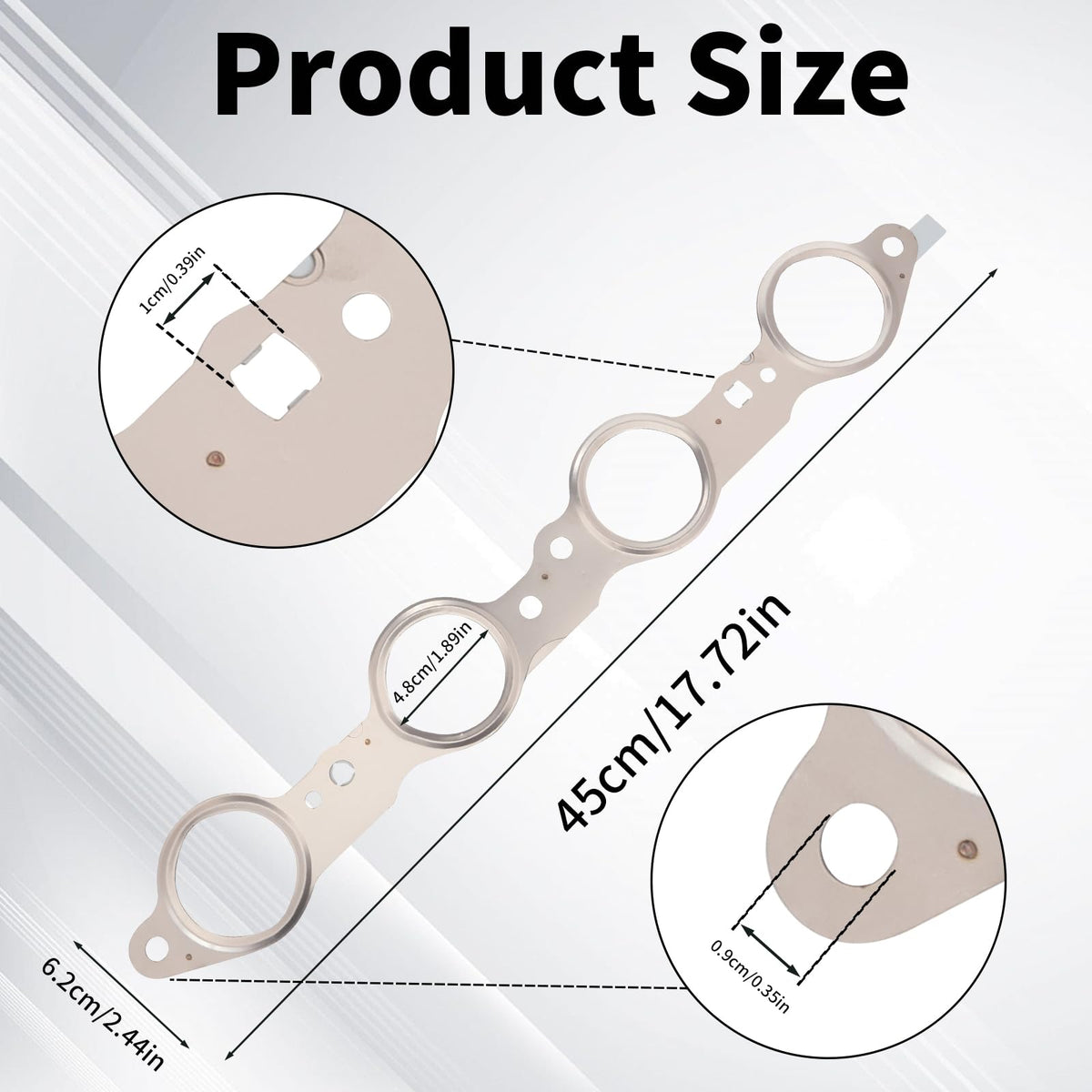 2 MULE TEAM gasket next to a coin illustrating size and scale for accurate parts match