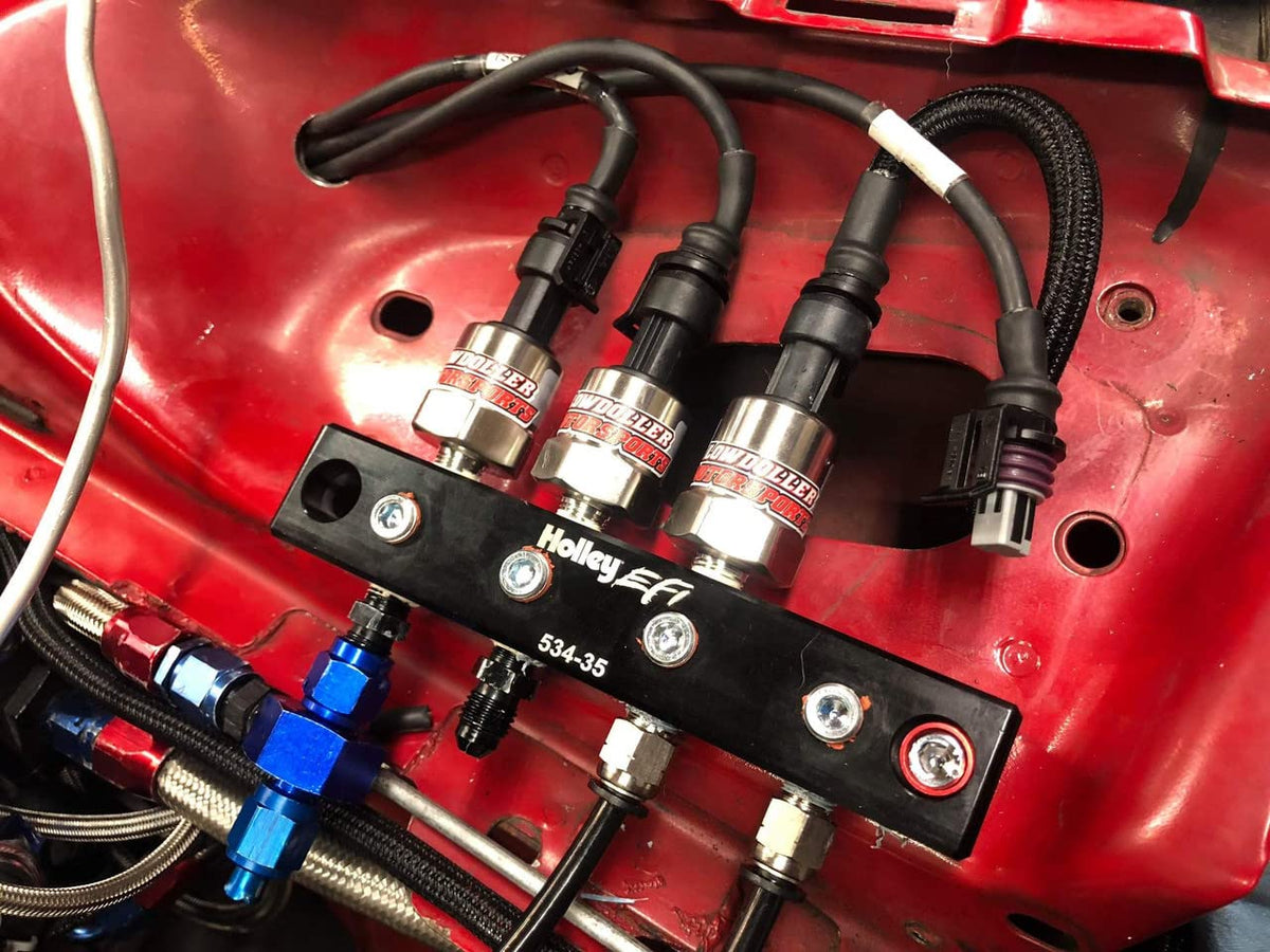 269 Motorsports sensor installed in engine bay demonstrating compact fit and monitoring benefit