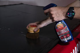 303 Products before and after vinyl top texture comparison showing restored appearance
