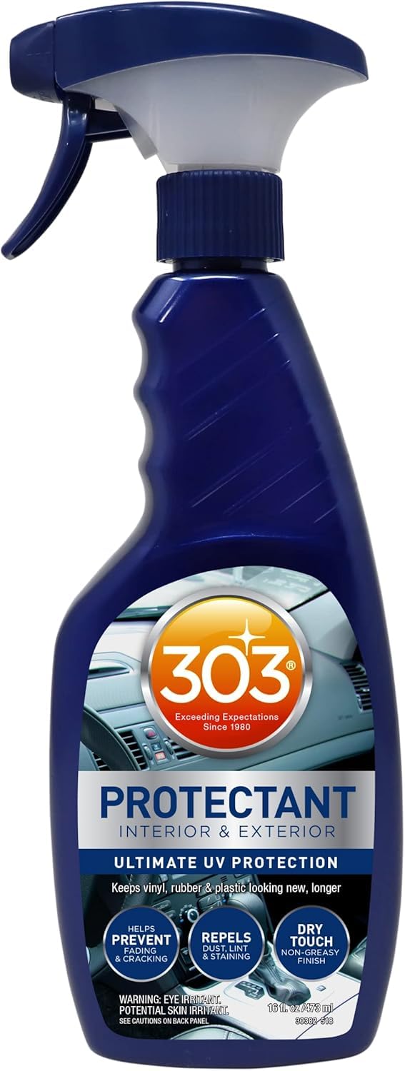 303 Products protecting dashboard and trim reduces fading from sun