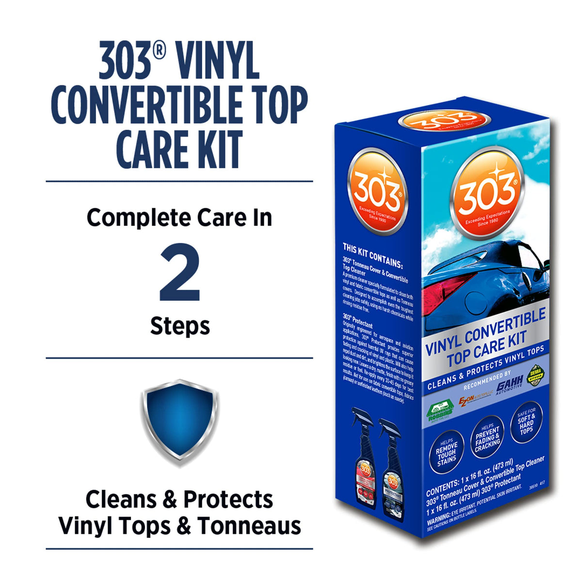 303 Products cleaner spray nozzle close-up demonstrating precise application to lift stains
