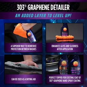 303 Products close-up of liquid texture highlighting smooth wiping and shine benefit