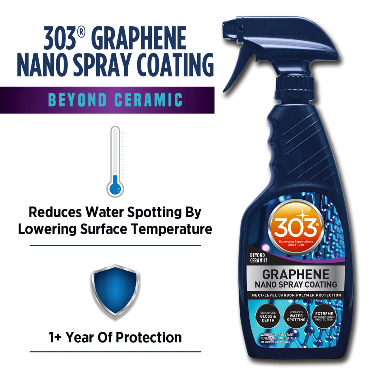 303 Products spray nozzle close-up illustrating easy, controlled application for even coverage