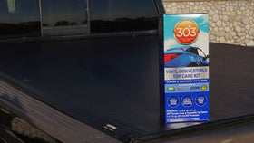 303 Products cleaning kit stored in a car trunk for convenient maintenance on the road