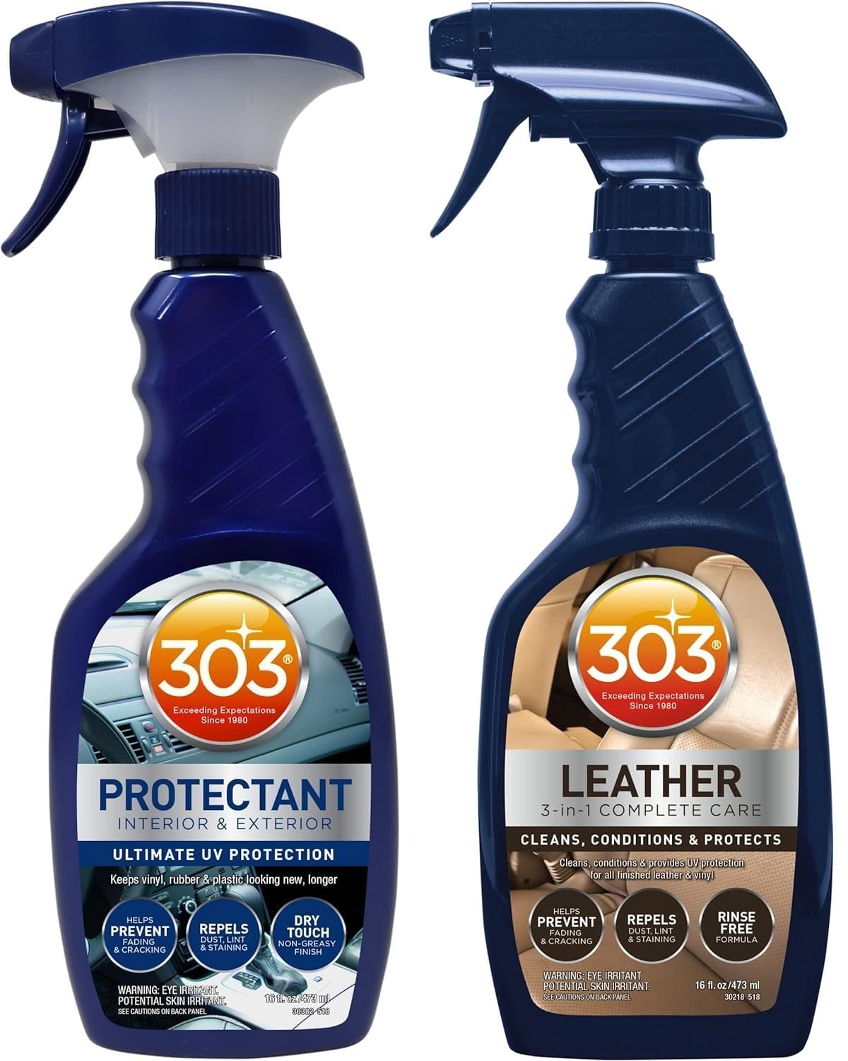 303 Products bundle front packaging showing two bottles protects surfaces