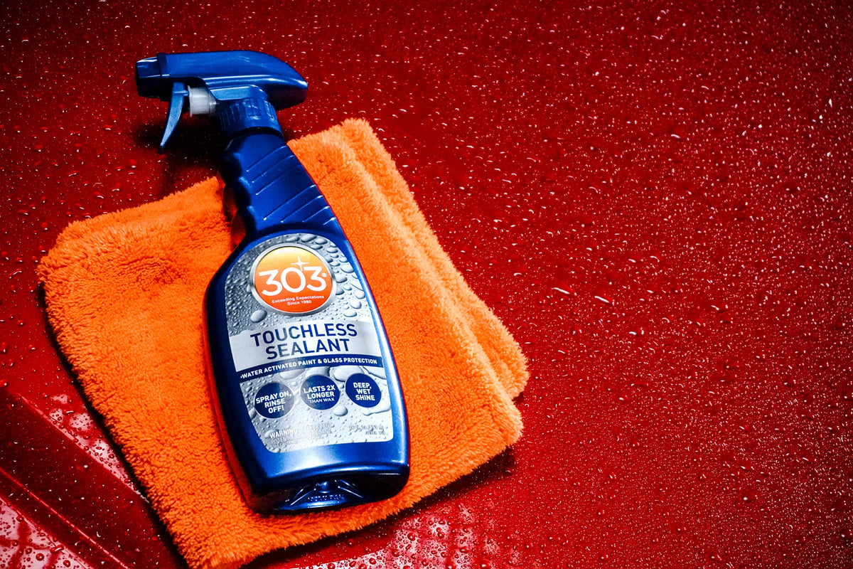 303 Products used beside truck and boat highlighting versatile surface coverage