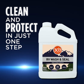 303 Products rinse sheeting water off RV surface for faster drying