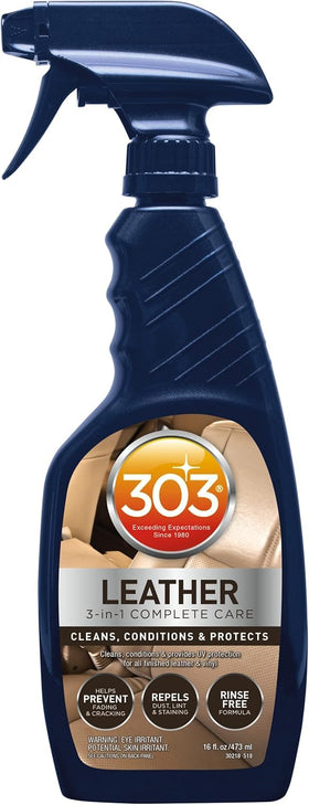 303 Products bottles held in hand for size comparison and easy use