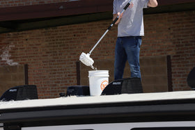 303 Products near solar panels illustrating safe use and easy rinse-off