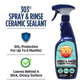 303 Products spray nozzle being pressed to demonstrate easy application