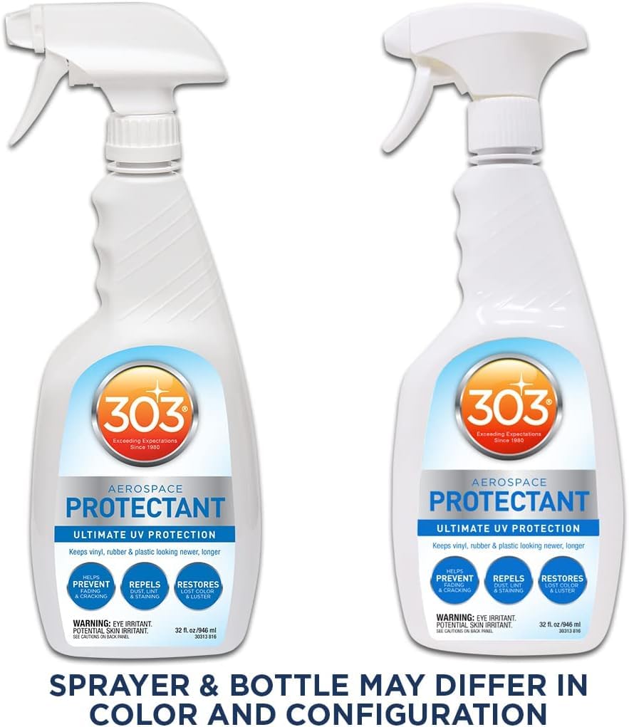 303 Products treated vinyl texture close-up showing matte finish and dust repellency